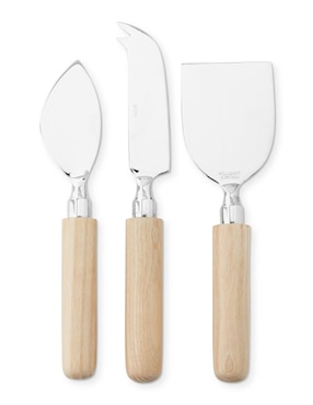 Set De Cuchillos Para Queso Light Wood 3 Piezas