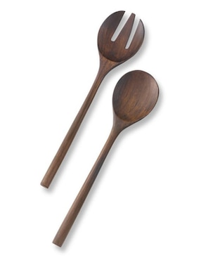Imagen de producto Cubiertos ensalada Walnut Finish Teak de madera 2 piezas