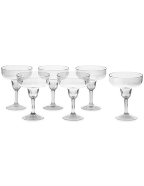 Set de copas para margarita DuraClear de plástico