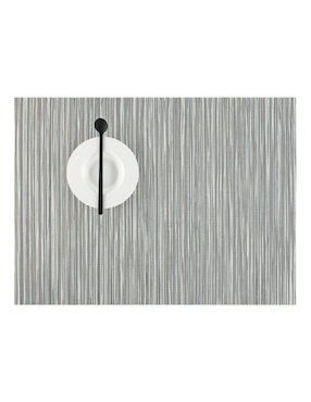 Mantel individual rectangular de vinil Ribweave