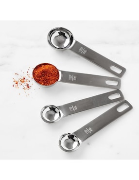 Set De Cucharas Medidoras Teaspoon & Tablespoon De Acero Inoxidable 4 Piezas