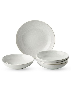 Set De Bowls Cyprus Reactive Glaze 5 Piezas De Cerámica