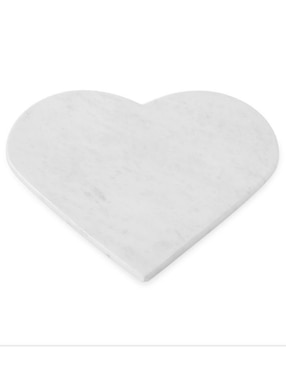 Tabla Para Queso White Marble Heart De Mármol