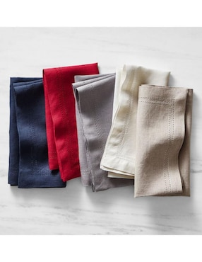 Set servilleta Double Hemstitch de lino 4 piezas