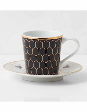 Set Tazas Para Espresso Clásicas Honeycomb 2 Piezas