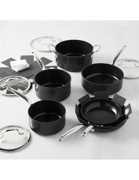 Batería de cocina Premiere de cerámica antiadherente sin PFOA 10 piezas