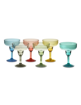 Set de copas para margarita DuraClear de tritán