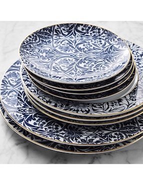 Set platos ensalada William Morris de porcelana 4 piezas