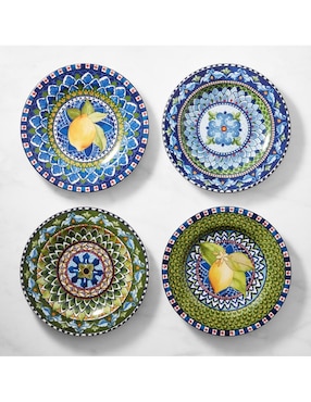 Imagen de producto Set platos ensalada Sicily de gres 4 piezas