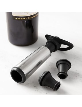 Sacacorchos con forma de T Wine Pump and Stoppers de acero inoxidable