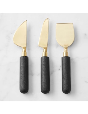 Set De Cuchillos Para Queso Black Wood 3 Piezas