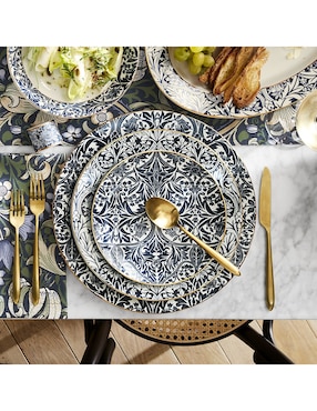 Set platos trinche Morris de porcelana 4 piezas