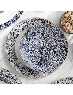 Set platos trinche Morris de porcelana 4 piezas
