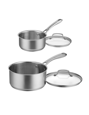 Set De Sartenes Cuisinart De Acero Inoxidable 2 Piezas