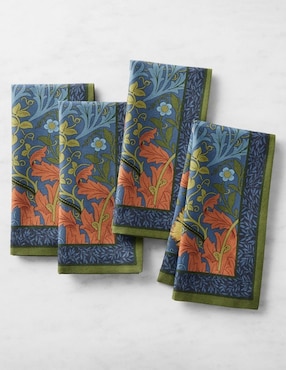 Set servilleta Morris & Co de algodón 4 piezas