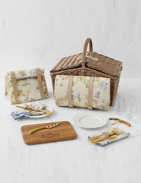 Canasta para picnic bridgerton de madera