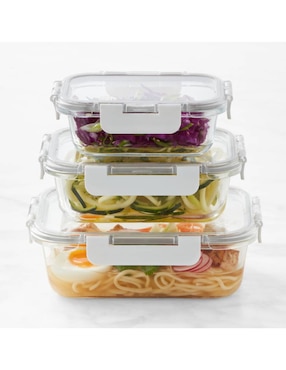 Set contenedores Hold Everything Food de vidrio 6 piezas
