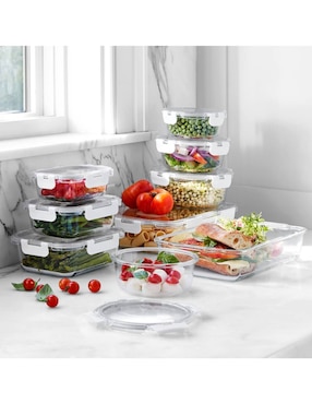 Set contenedores Hold Everything Food de vidrio 6 piezas