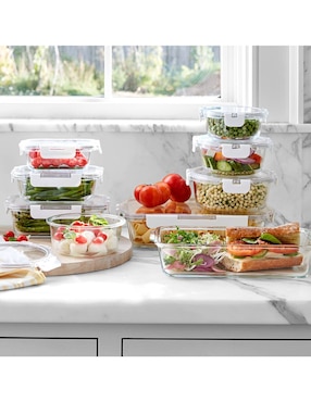 Set contenedores Hold Everything Food de vidrio 6 piezas