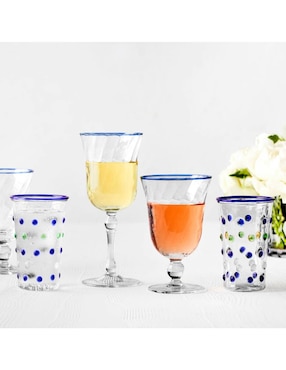 Set vaso Doble Pack Aerin de vidrio con 4 piezas