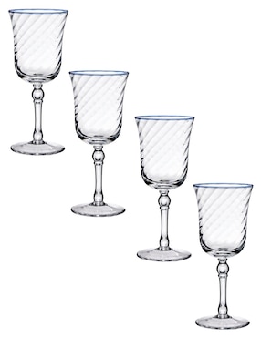 Set de copas para vino Aerin de vidrio