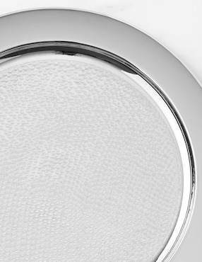 Plato base Hammered Nickel de acero inoxidable
