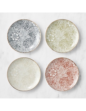Imagen de producto Set platos botana Morris & Co de porcelana 4 piezas