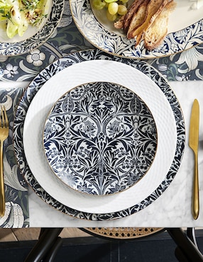 Plato base Morris & Co de porcelana