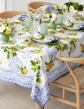 Mantel rectangular de algodón Limone