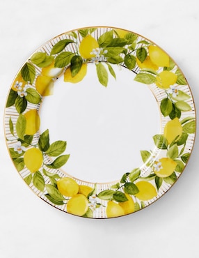 Set platos ensalada Limone de porcelana 4 piezas