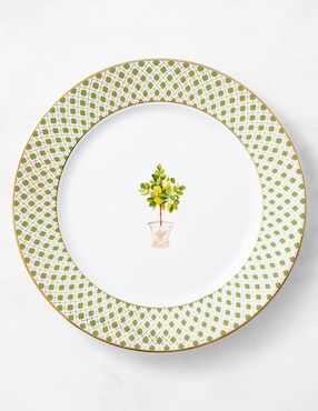 Set platos trinche Limone de porcelana 4 piezas