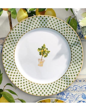 Set platos trinche Limone de porcelana 4 piezas
