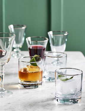 Vaso cocktail Fashion Silver de vidrio