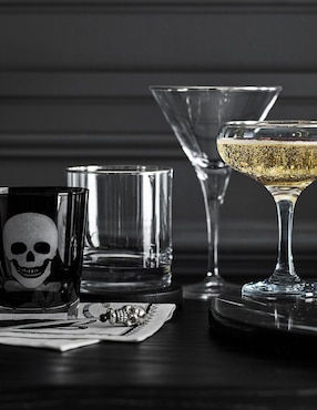 Vaso cocktail Fashion Silver de vidrio