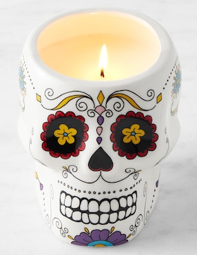 Vela de día de muertos aromática aroma junípero, limón, cedro y guayacol