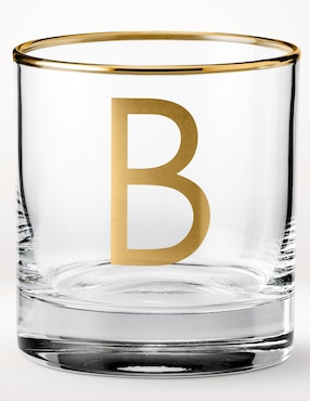 Vaso cocktail Monogram B de vidrio