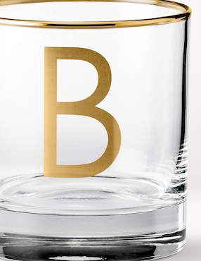 Vaso cocktail Monogram B de vidrio