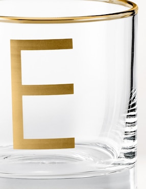 Vaso cocktail Monogram E de vidrio