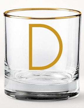 Vaso cocktail Monogram D de vidrio