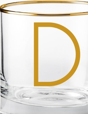 Vaso cocktail Monogram D de vidrio