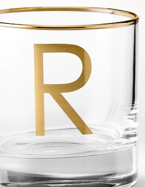 Vaso Doble Pack Monogram R de vidrio