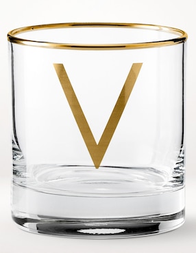 Vaso cocktail Monogram V de vidrio