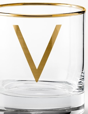 Vaso cocktail Monogram V de vidrio