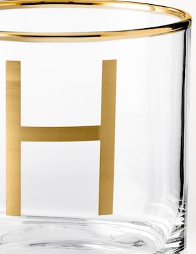Vaso cocktail Monogram H de vidrio