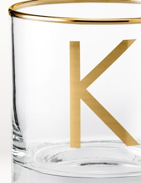 Vaso cocktail Monogram K de vidrio