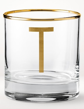 Vaso cocktail Monogram T de vidrio