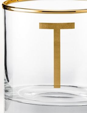 Vaso cocktail Monogram T de vidrio