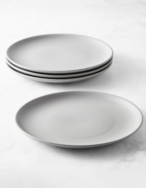 Set platos trinche Matte de loza 4 piezas