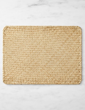 Mantel individual rectangular de hoja de pandano Woven