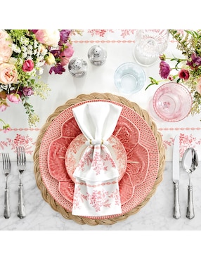 Set servilleta English Floral de algodón 4 piezas